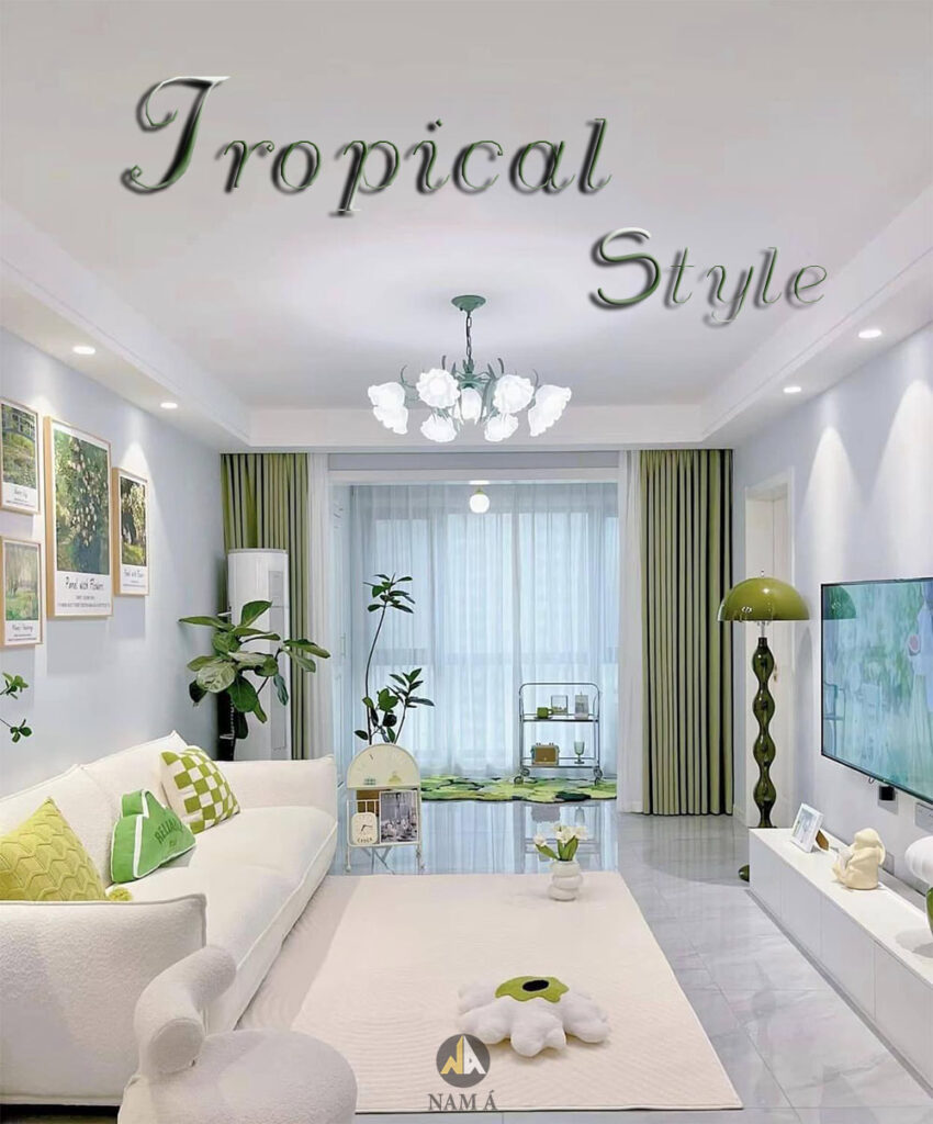 Thiết kế nội thất căn hộ 45m2 phong cách tropical style